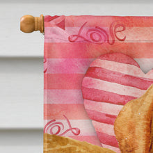 Load image into Gallery viewer, Golden Retriever Love Flag Canvas House Size BB9751CHF