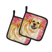 Load image into Gallery viewer, Golden Retriever Love Pot Holders - Set of 2 - Heat-Resistant Kitchen Essentials BB9751PTHD