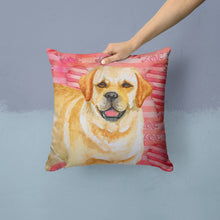 Load image into Gallery viewer, Golden Retriever Love Throw Pillow - 14x14 Decorative Pillow – Art for Your Home &amp; Patio BB9751PW1414