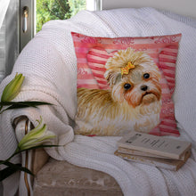 Load image into Gallery viewer, Morkie Love Throw Pillow - 14x14 Decorative Pillow – Art for Your Home &amp; Patio BB9755PW1414