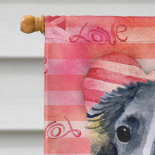Load image into Gallery viewer, Borzoi Love Flag Canvas House Size BB9759CHF