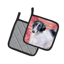 Load image into Gallery viewer, Borzoi Love Pot Holders - Set of 2 - Heat-Resistant Kitchen Essentials BB9759PTHD