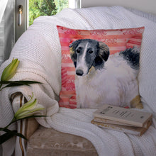 Load image into Gallery viewer, Borzoi Love Throw Pillow - 14x14 Decorative Pillow – Art for Your Home &amp; Patio BB9759PW1414