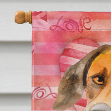 Load image into Gallery viewer, Rhodesian Ridgeback Love Flag Canvas House Size BB9763CHF