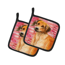 Load image into Gallery viewer, Rhodesian Ridgeback Love Pot Holders - Set of 2 - Heat-Resistant Kitchen Essentials BB9763PTHD