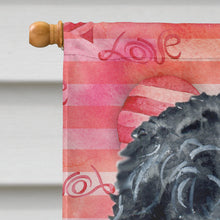 Load image into Gallery viewer, Black Russian Terrier Love Flag Canvas House Size BB9764CHF