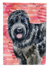 Load image into Gallery viewer, Black Russian Terrier Love Garden Flag - Outdoor Decorative Yard Flag BB9764GF