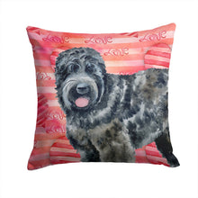 Load image into Gallery viewer, Black Russian Terrier Love Throw Pillow - 14x14 Decorative Pillow – Art for Your Home &amp; Patio BB9764PW1414