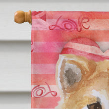 Load image into Gallery viewer, Shiba Inu Love Flag Canvas House Size BB9765CHF