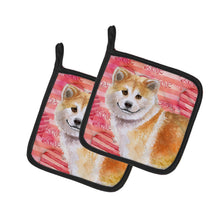 Load image into Gallery viewer, Shiba Inu Love Pot Holders - Set of 2 - Heat-Resistant Kitchen Essentials BB9765PTHD