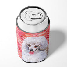 Load image into Gallery viewer, Medium White Poodle Love Can or Bottle Hugger BB9770CC