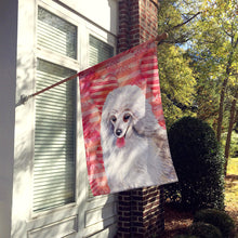 Load image into Gallery viewer, Medium White Poodle Love Flag Canvas House Size BB9770CHF