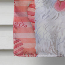Load image into Gallery viewer, Medium White Poodle Love Flag Canvas House Size BB9770CHF