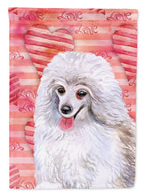 Load image into Gallery viewer, Medium White Poodle Love Flag Canvas House Size BB9770CHF