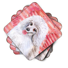 Load image into Gallery viewer, Medium White Poodle Love Foam Coaster  BB9770FC