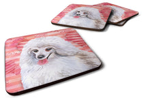 Load image into Gallery viewer, Medium White Poodle Love Foam Coaster  BB9770FC