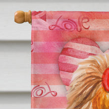 Load image into Gallery viewer, Yorkshire Terrier Love Flag Canvas House Size BB9772CHF