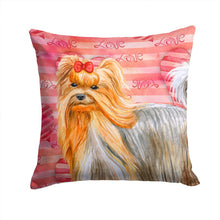 Load image into Gallery viewer, Yorkshire Terrier Love Throw Pillow - 14x14 Decorative Pillow – Art for Your Home &amp; Patio BB9772PW1414