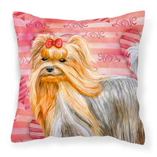 Load image into Gallery viewer, Yorkshire Terrier Love Fabric Decorative Pillow BB9772PW1818
