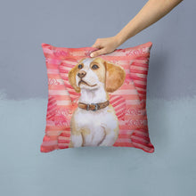 Load image into Gallery viewer, Beagle Love Throw Pillow - 14x14 Decorative Pillow – Art for Your Home &amp; Patio BB9773PW1414