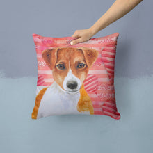 Load image into Gallery viewer, Jack Russell Terrier Love Throw Pillow - 14x14 Decorative Pillow – Art for Your Home &amp; Patio BB9776PW1414