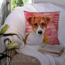 Load image into Gallery viewer, Jack Russell Terrier Love Throw Pillow - 14x14 Decorative Pillow – Art for Your Home &amp; Patio BB9776PW1414