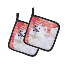 Load image into Gallery viewer, Samoyed Love Pot Holders - Set of 2 - Heat-Resistant Kitchen Essentials BB9778PTHD