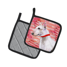 Load image into Gallery viewer, Bull Terrier Love Pot Holders - Set of 2 - Heat-Resistant Kitchen Essentials BB9780PTHD