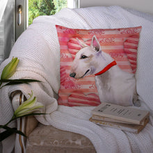 Load image into Gallery viewer, Bull Terrier Love Throw Pillow - 14x14 Decorative Pillow – Art for Your Home &amp; Patio BB9780PW1414