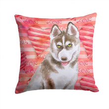 Load image into Gallery viewer, Siberian Husky Grey Love Throw Pillow - 14x14 Decorative Pillow – Art for Your Home &amp; Patio BB9783PW1414