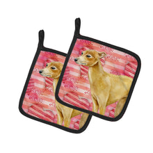 Load image into Gallery viewer, Italian Greyhound Love Pot Holders - Set of 2 - Heat-Resistant Kitchen Essentials BB9785PTHD