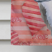 Load image into Gallery viewer, Newfoundland Puppy Love Flag Canvas House Size BB9786CHF