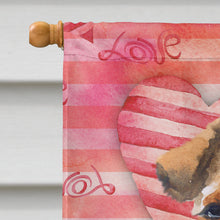 Load image into Gallery viewer, Welsh Terrier Love Flag Canvas House Size BB9787CHF
