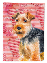 Load image into Gallery viewer, Welsh Terrier Love Flag Canvas House Size BB9787CHF