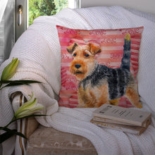 Load image into Gallery viewer, Welsh Terrier Love Throw Pillow - 14x14 Decorative Pillow – Art for Your Home &amp; Patio BB9787PW1414