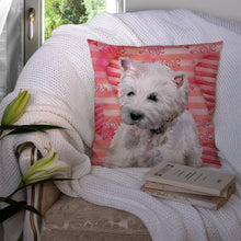 Load image into Gallery viewer, Westie Love Throw Pillow - 14x14 Decorative Pillow – Art for Your Home &amp; Patio BB9788PW1414