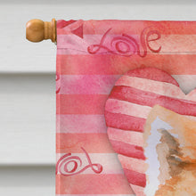 Load image into Gallery viewer, Akita Love Flag Canvas House Size BB9790CHF