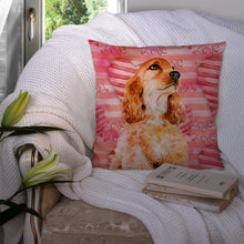 Load image into Gallery viewer, Cocker Spaniel Love Throw Pillow - 14x14 Decorative Pillow – Art for Your Home &amp; Patio BB9793PW1414