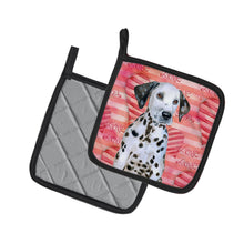 Load image into Gallery viewer, Dalmatian Puppy Love Pot Holders - Set of 2 - Heat-Resistant Kitchen Essentials BB9795PTHD