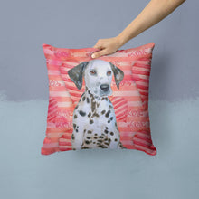 Load image into Gallery viewer, Dalmatian Puppy Love Throw Pillow - 14x14 Decorative Pillow – Art for Your Home &amp; Patio BB9795PW1414