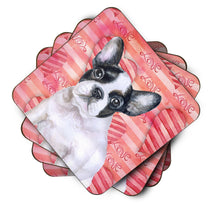 Load image into Gallery viewer, French Bulldog Black White Love Foam Coaster  BB9797FC