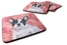 Load image into Gallery viewer, French Bulldog Black White Love Foam Coaster  BB9797FC