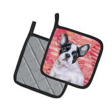 Load image into Gallery viewer, French Bulldog Black White Love Pot Holders - Set of 2 - Heat-Resistant Kitchen Essentials BB9797PTHD