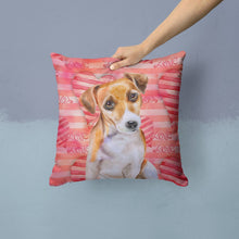 Load image into Gallery viewer, Jack Russell Terrier #2 Love Throw Pillow - 14x14 Decorative Pillow – Art for Your Home &amp; Patio BB9800PW1414
