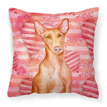 Load image into Gallery viewer, Pharaoh Hound Love Fabric Decorative Pillow BB9802PW1818