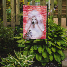 Load image into Gallery viewer, White Standard Poodle Love Garden Flag - Outdoor Decorative Yard Flag BB9804GF