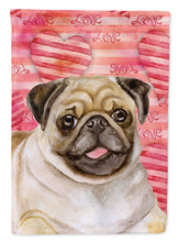 Load image into Gallery viewer, Fawn Pug Love Flag Canvas House Size BB9805CHF
