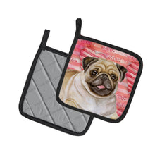 Load image into Gallery viewer, Fawn Pug Love Pot Holders - Set of 2 - Heat-Resistant Kitchen Essentials BB9805PTHD