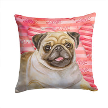 Load image into Gallery viewer, Fawn Pug Love Throw Pillow - 14x14 Decorative Pillow – Art for Your Home &amp; Patio BB9805PW1414