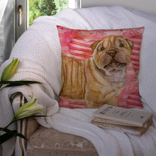 Load image into Gallery viewer, Shar Pei Puppy Love Throw Pillow - 14x14 Decorative Pillow – Art for Your Home &amp; Patio BB9806PW1414